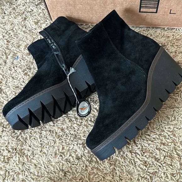 Gabor Utopia Womens Wedge Heel Ankle Boots Black Suede | Uk 4 US 7 - Picture 2 of 5